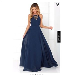 MYTHICAL KIND OF LOVE NAVY BLUE MAXI DRESS